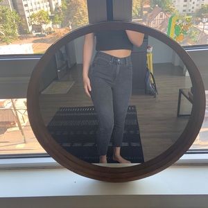 american eagle faded black ankle jeans